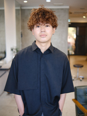 カール ハードパーマ ブラウン 外国人風