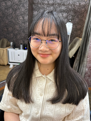 【カットで整える✨️】艶ストレート×シースルーバング