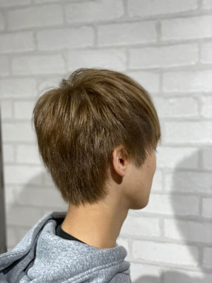 似合わせ小顔カットブリーチカラーミルクティーベージュ	