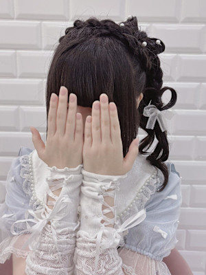 立体リボンサイドポニー×垂らしハート＊まゆ