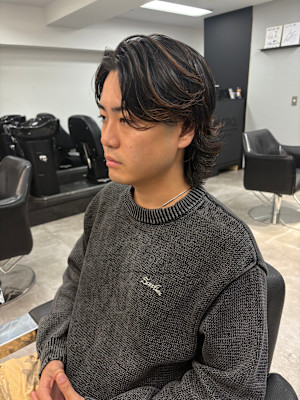 バーバーナチュラルマレットテーパーフェード/渋谷