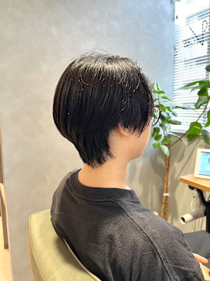 ツーブロック×刈り上げマッシュ◎黒髪好印象ナチュラル