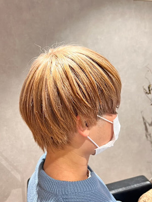 ブリーチカラー韓国風フォギーベージュ