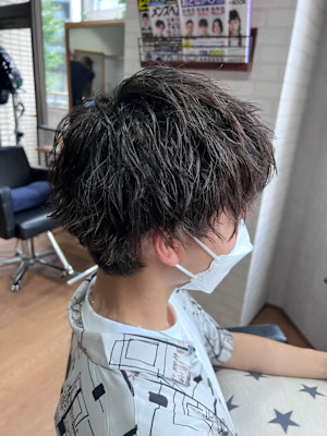 ハンサムショートパーマ◎刈り上げ×ニュアンスパーマ