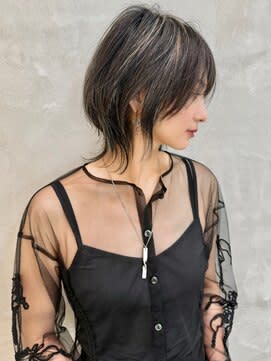 ミニウルフ　ウルフカット　ネオウルフ　コントラストハイライト