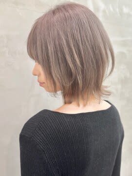 ネオウルフ　ラベンダーグレージュ　ウルフカット　ウルフ