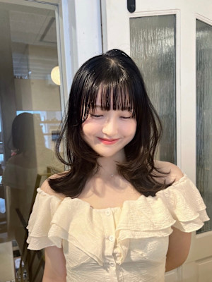 ミディアムレイヤー/レイヤーカット/韓国ヘア
