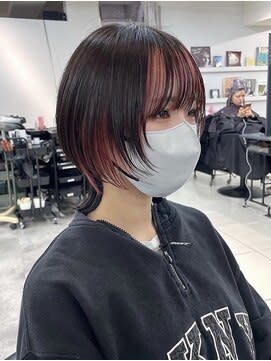 【ショートウルフ】インナーカラー　ブリーチ