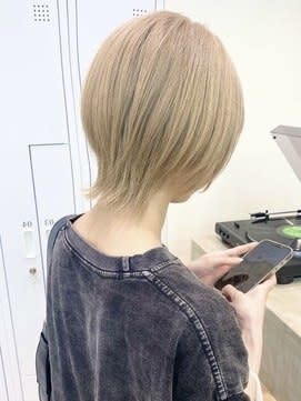 【ハイトーンウルフ】ハイトーン ウルフカット ブリーチ