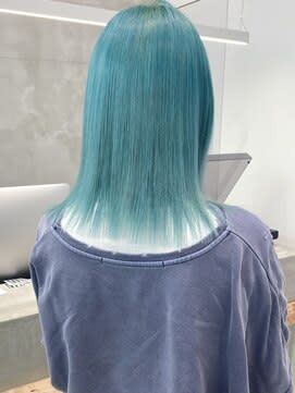 【シアングリーン】色落ちまで綺麗なハイトーン