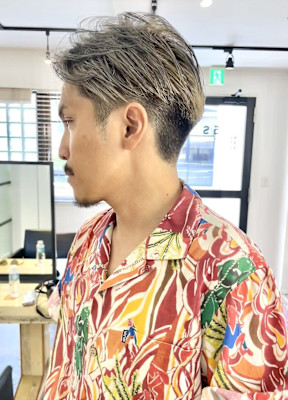 波巻きパーマメンズツイストスパイラルパーマツーブロック