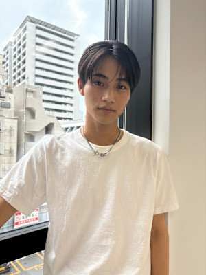 毛流れシースルーバング