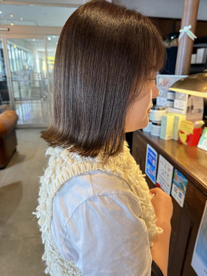 ボブ/グレージュカラー