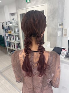 ツイン編みおろしアレンジ