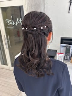 ハーフアップアレンジ