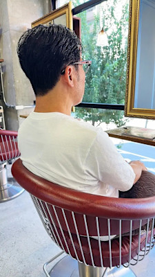 スーツに合うフェザーカット