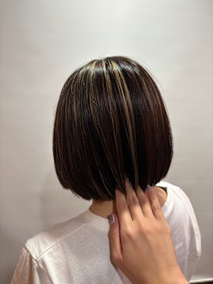 〈江戸 桃海〉ハイライト/ボブ/デザインカラー/吉祥寺