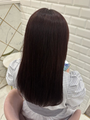 サブリミック髪質改善で艶々ピンクブラウン＊まゆ