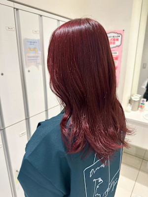 透明感カラー/ブリーチなしWカラー/髪質改善/伊勢原