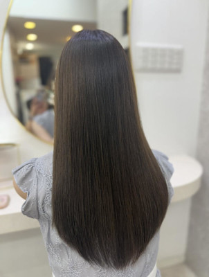 ミディアム/暗めカラー/デザインカラー/フェイスフレーミング