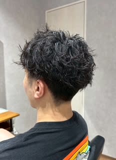 小顔パーマ◎ひし形ミディアム×デジタルパーマ似合わせカット