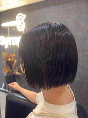 切りっぱなし/ボブ/ミニボブ/髪質改善