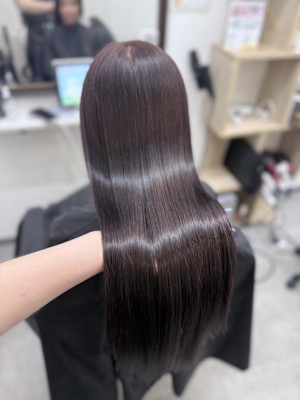 ブリーチなしで透明感あるココアラベンダー♪