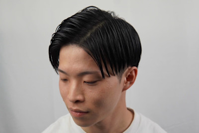 ツーブロック七三スタイル