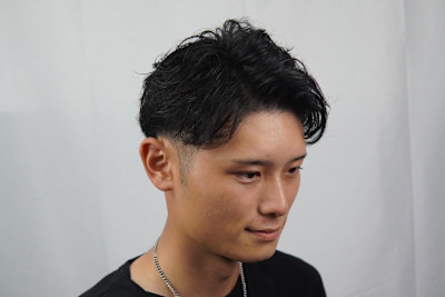 ツーブロック七三スタイル