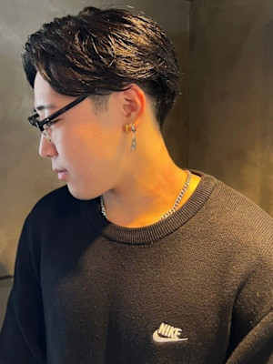 毛流れパーマ ダウンパーマ 刈り上げショート 20代【札幌】