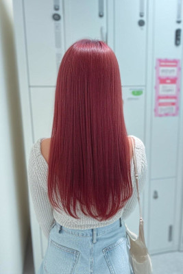 透明感カラー/ブリーチなしWカラー/髪質改善/伊勢原