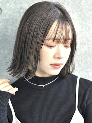 アッシュブラウン×ボブ