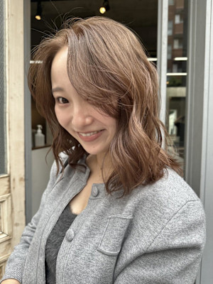 ミディアム・ボブ・アッシュ