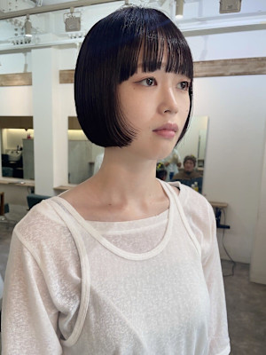 layer mini bob/切りっぱなしbob/ワイドバン