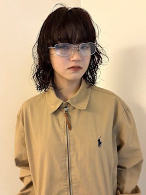 ボルドー/ニュアンス/パーマ