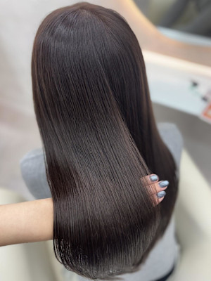 ワイドバング/ホワイトブロンド[髪質改善/ヘアセット/大宮]