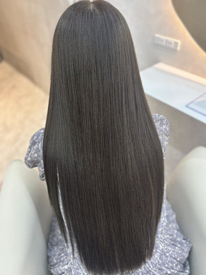 ワイドバング/ホワイトブロンド[髪質改善/ヘアセット/大宮]