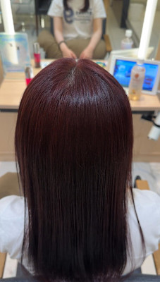 透明感カラー/ブリーチなしWカラー/髪質改善/伊勢原
