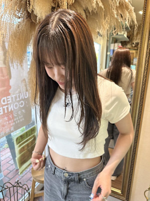 ロングレイヤー×ヘーゼルベージュ