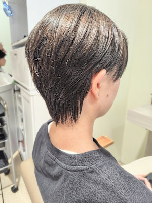 ウルフショート 2ブロック メンズライク