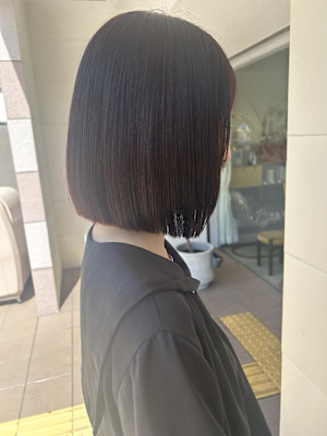 ボブ×ピンクブラウン