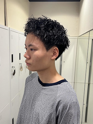 【平山明樹】縦落ちショートパーマ