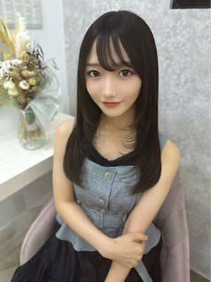 ミディアム/暗めカラー/デザインカラー/フェイスフレーミング