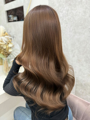 ミディアム/暗めカラー/デザインカラー/フェイスフレーミング