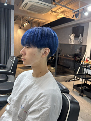 神田脩弥/シースルーマッシュ/ブルーカラー