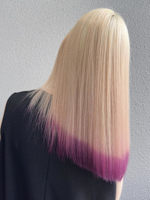 エンドカラーピンク/ホワイトブロンド/エンドカラー