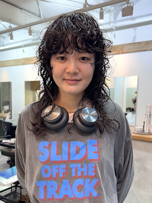 マレットウルフ/ハードパーマ/マッシュウルフ/パーマ◎