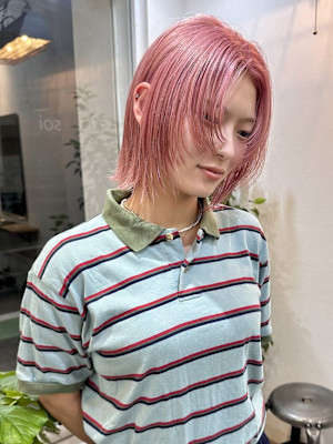 ピンクベージュ/ハイトーン/ケアブリーチ◎