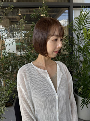 ミニボブ/アッシュベージュ/ブリーチなし