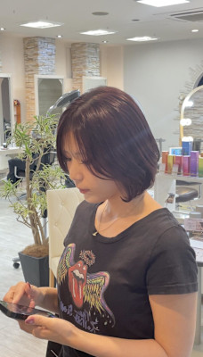 大人可愛い◎小顔見せレイヤーボブ